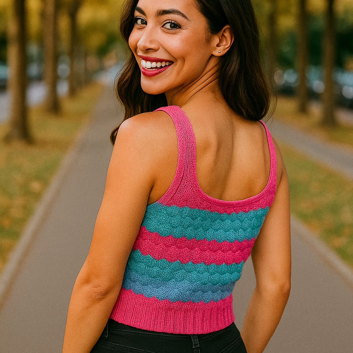 Cropped Tricot Regata Decote Quadrado — imagem 10