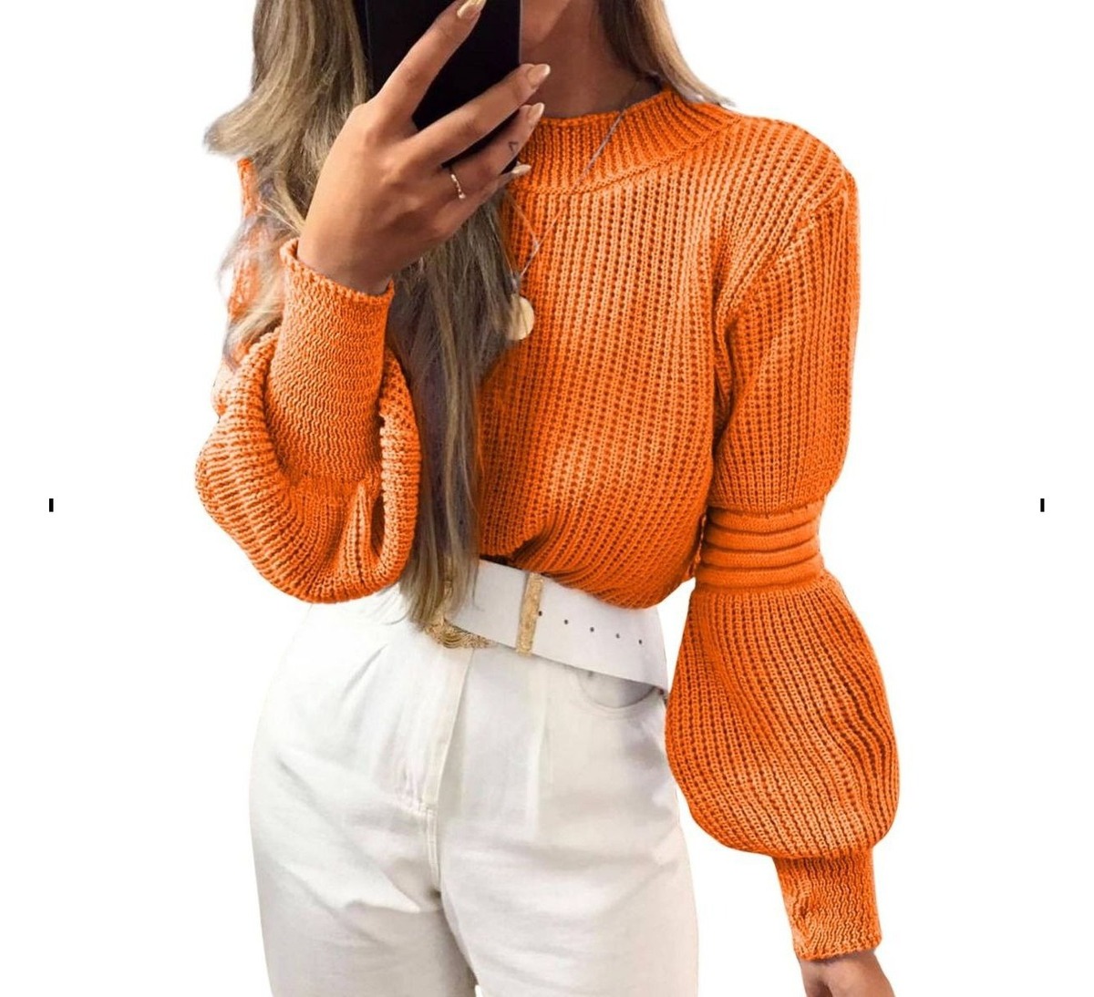 Blusa Tricot Manga Longa Bufante — imagem 14