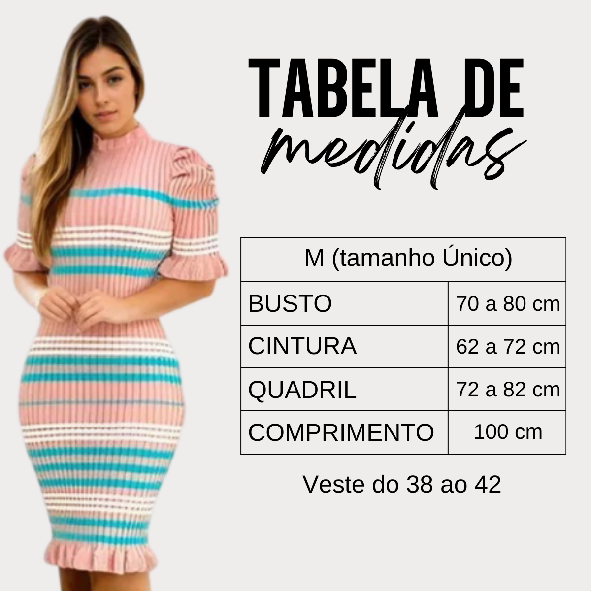Vestido Midi Tricot Babado Manga Curta — imagem 1