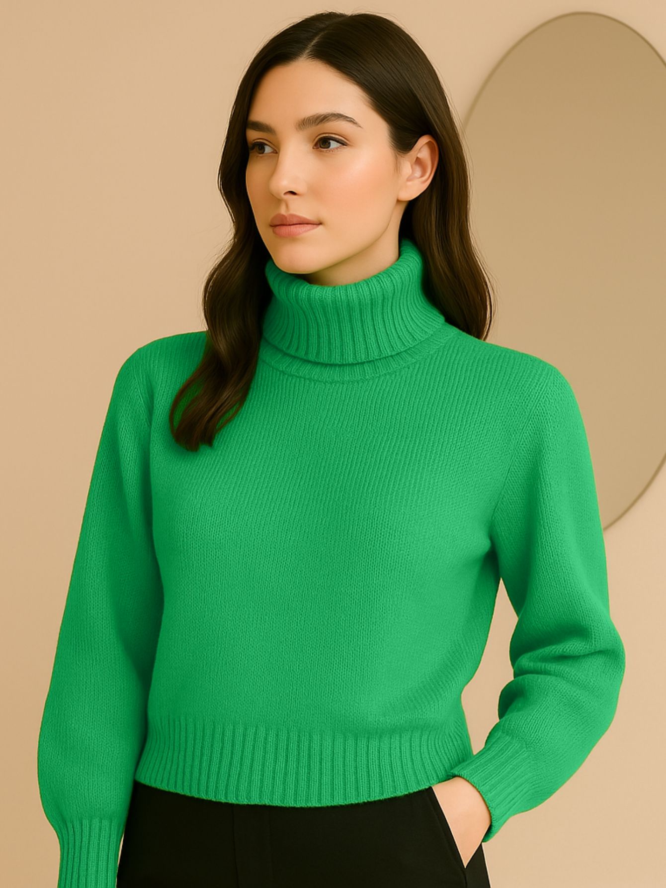 Blusa Tricot Gola Cacharrel Manga Longa Bufante — imagem 20