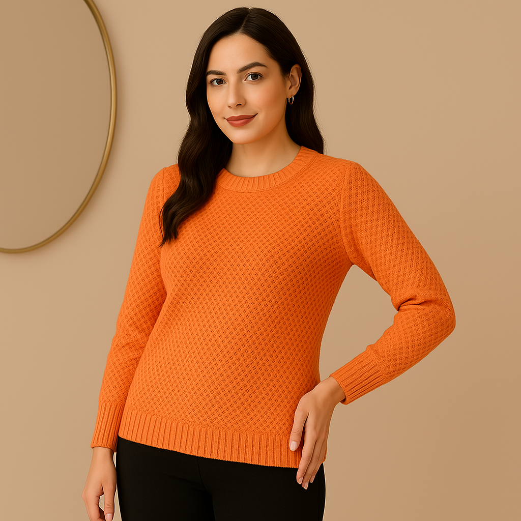 Blusa Tricot Manga Longa Ponto Perola — imagem 2