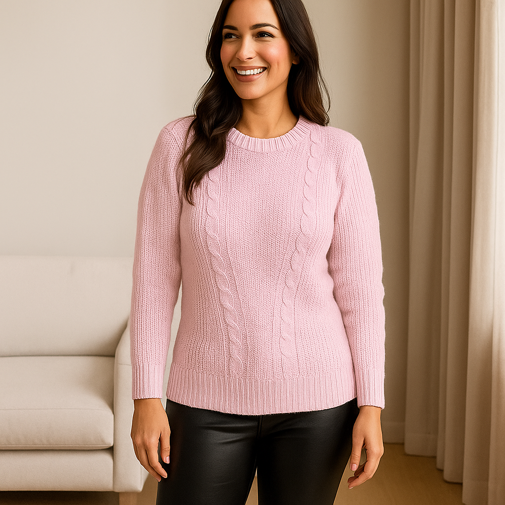 Blusa Tricot Manga Longa Tranças — imagem 1