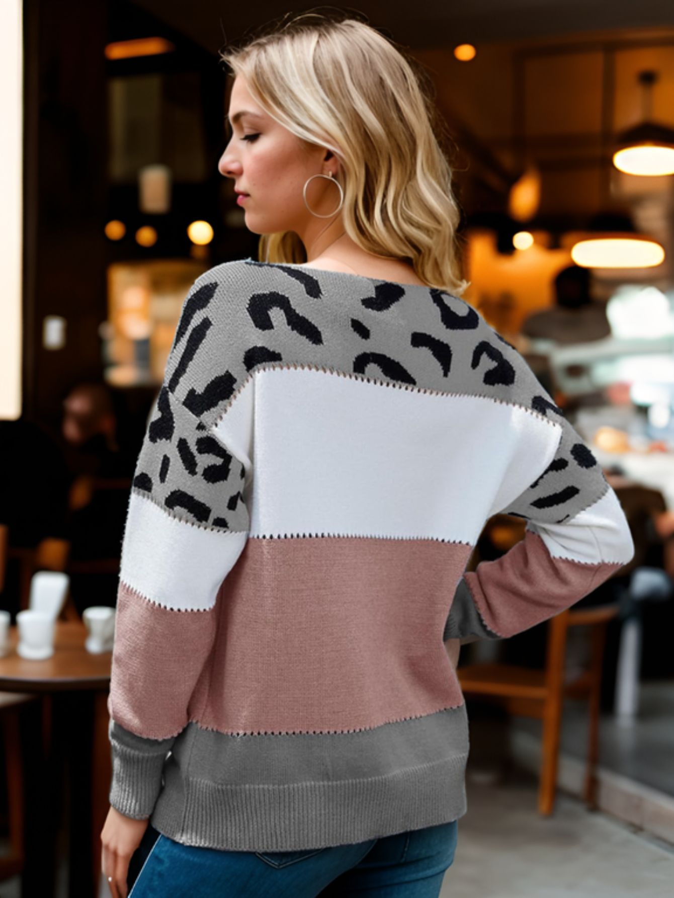 Blusa Tricot Manga Longa Onça — imagem 6