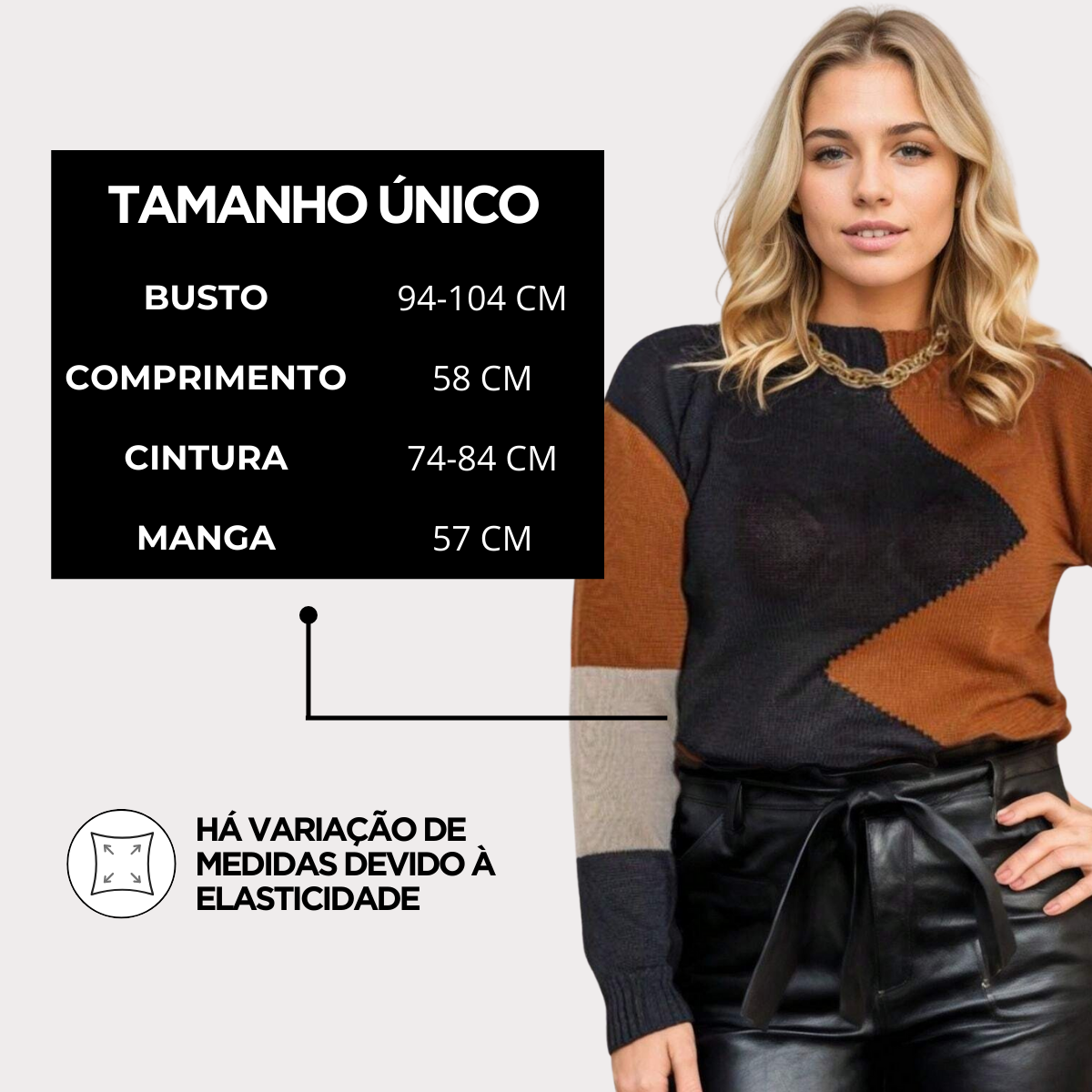 Blusa Tricot Manga Longa Intárcia — imagem 4