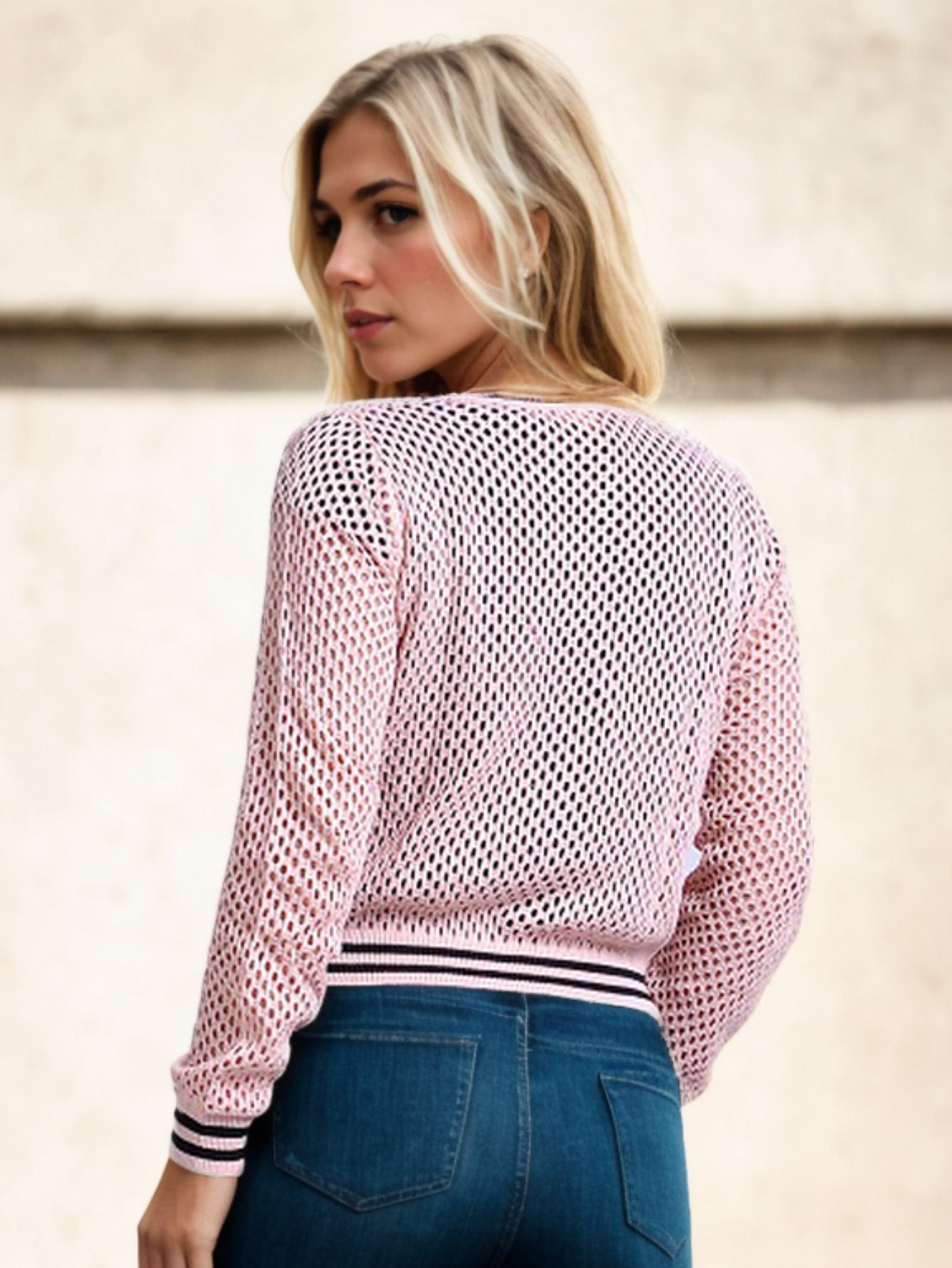 Jaqueta Feminina Bomber Vazada Moda Blogueira Tendência — imagem 1