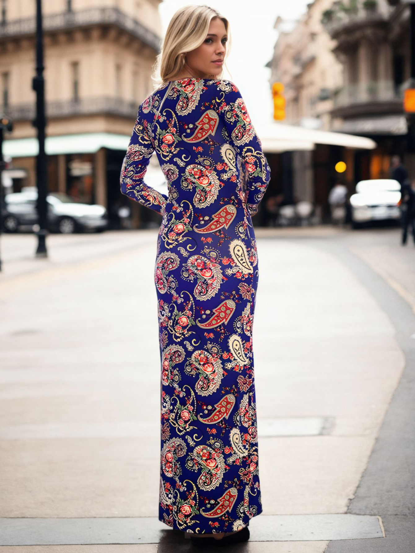 Vestido Longo Viscolycra Decote Vazado — imagem 1