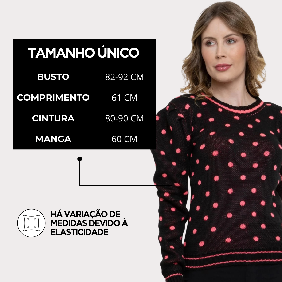 Blusa Tricot Bolas Manga Longa — imagem 6