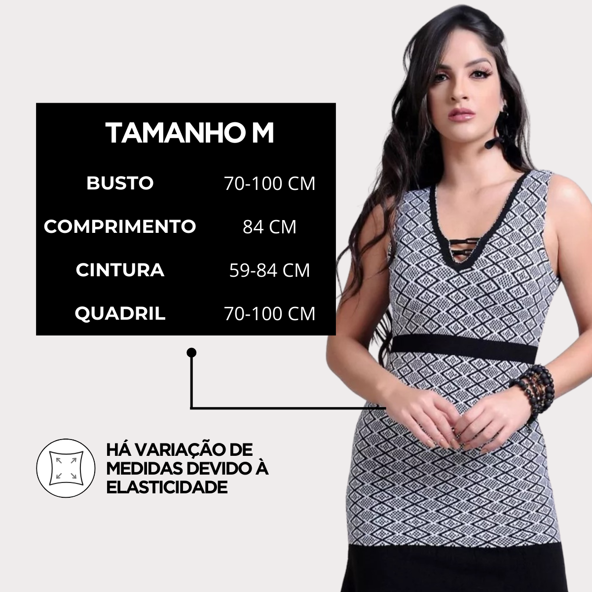 Vestido Curto Tricot Decote Trançado Alça — imagem 2