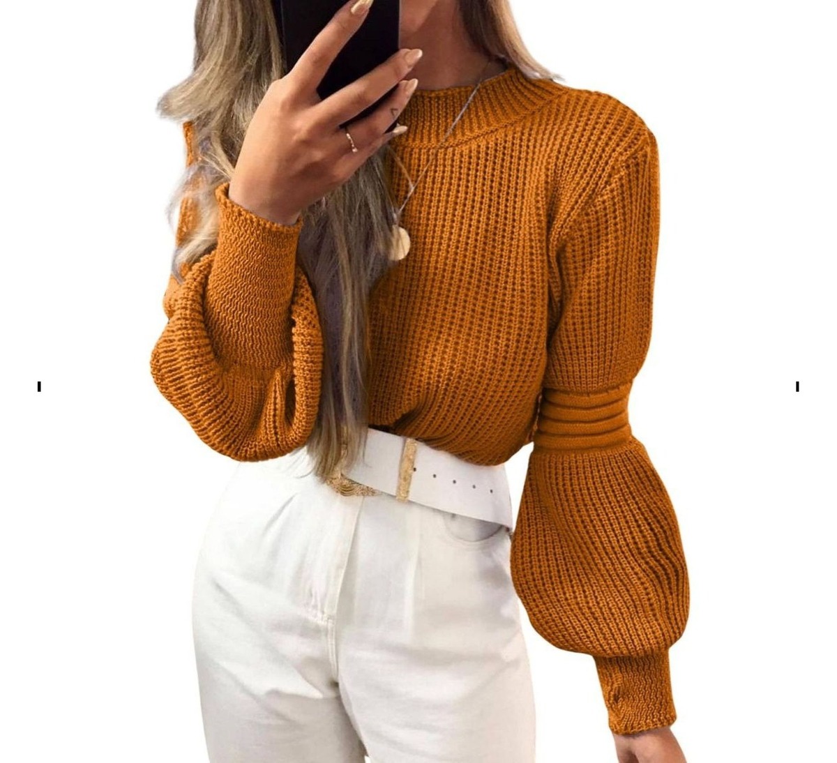 Blusa Tricot Manga Longa Bufante — imagem 11