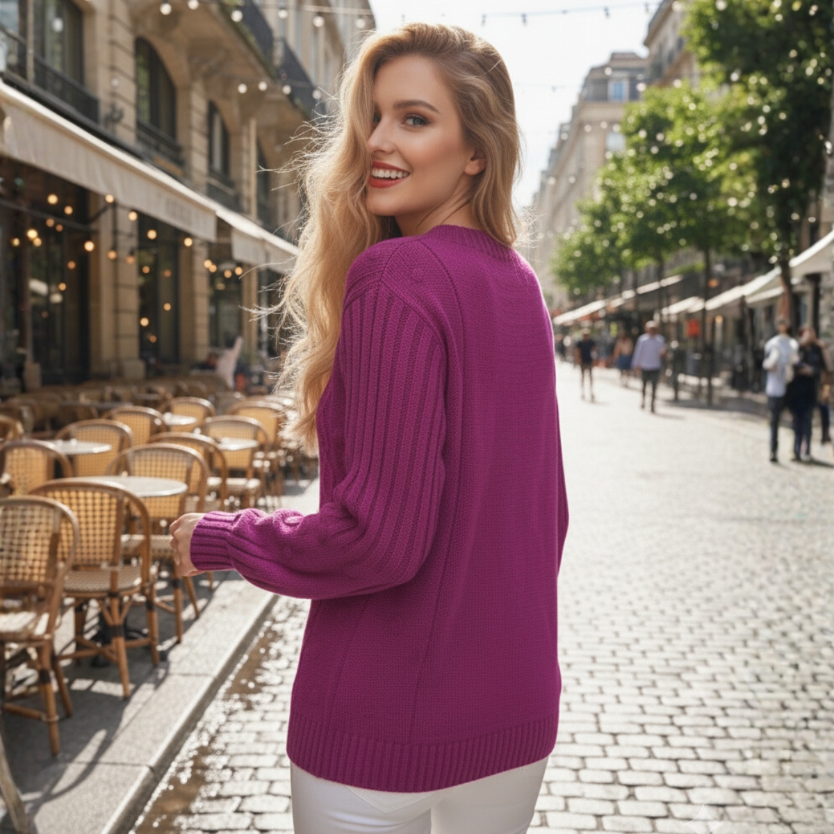 Blusa Tricot Trama Manga Fang — imagem 5
