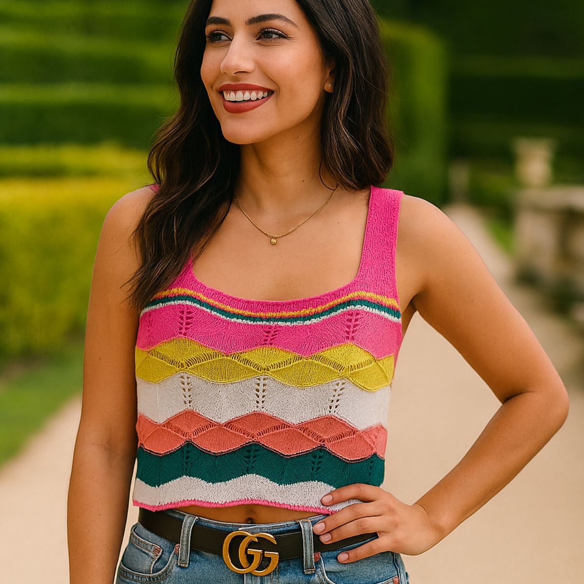 Cropped Tricot Decote Quadrado — imagem 4