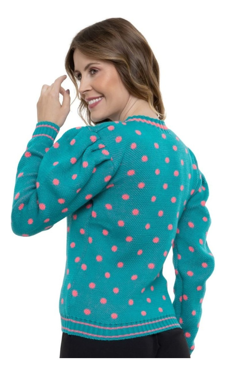 Blusa Tricot Bolas Manga Longa — imagem 5