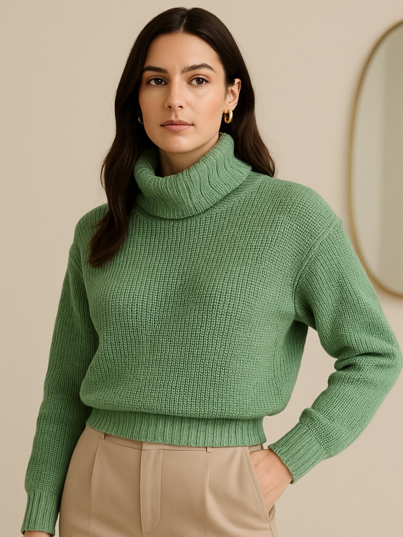Blusa Tricot Gola Cacharrel Manga Longa Bufante — imagem 21