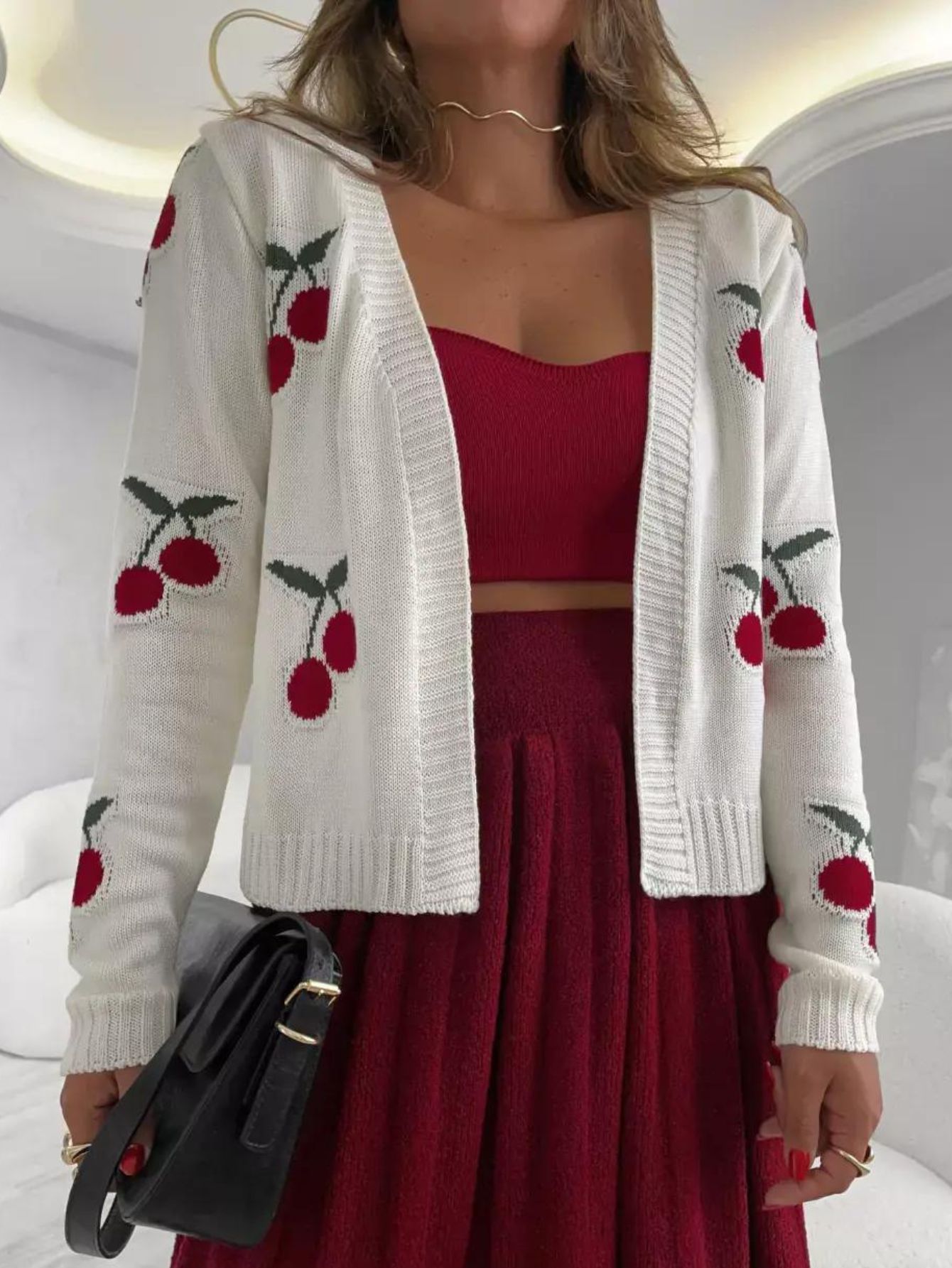 Casaco Tricot Cereja Cherry — imagem 3