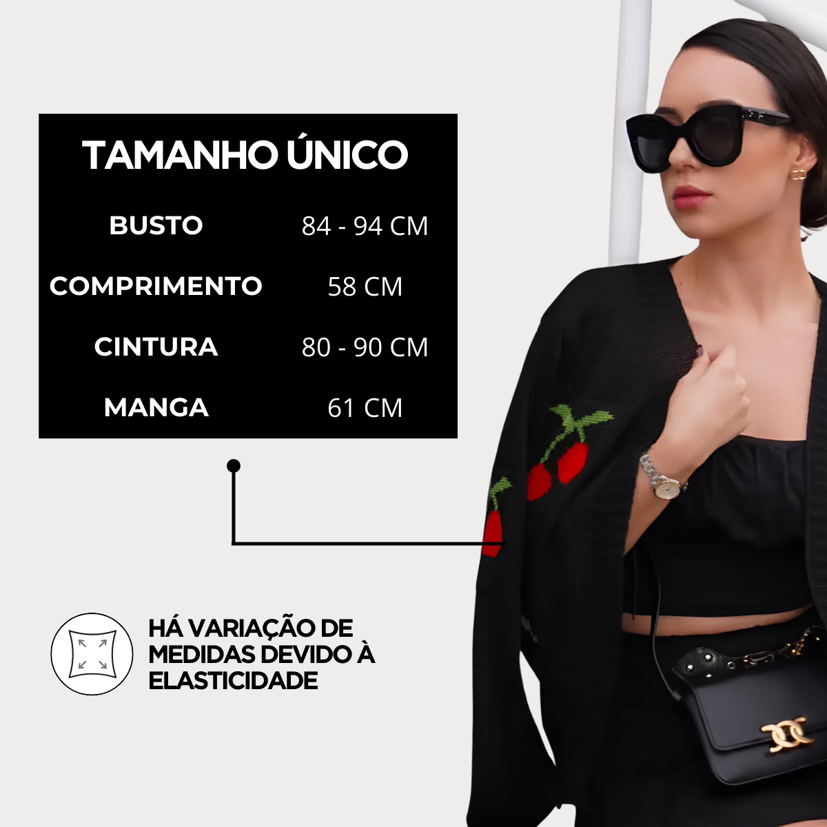Casaco Tricot Cereja Cherry — imagem 7
