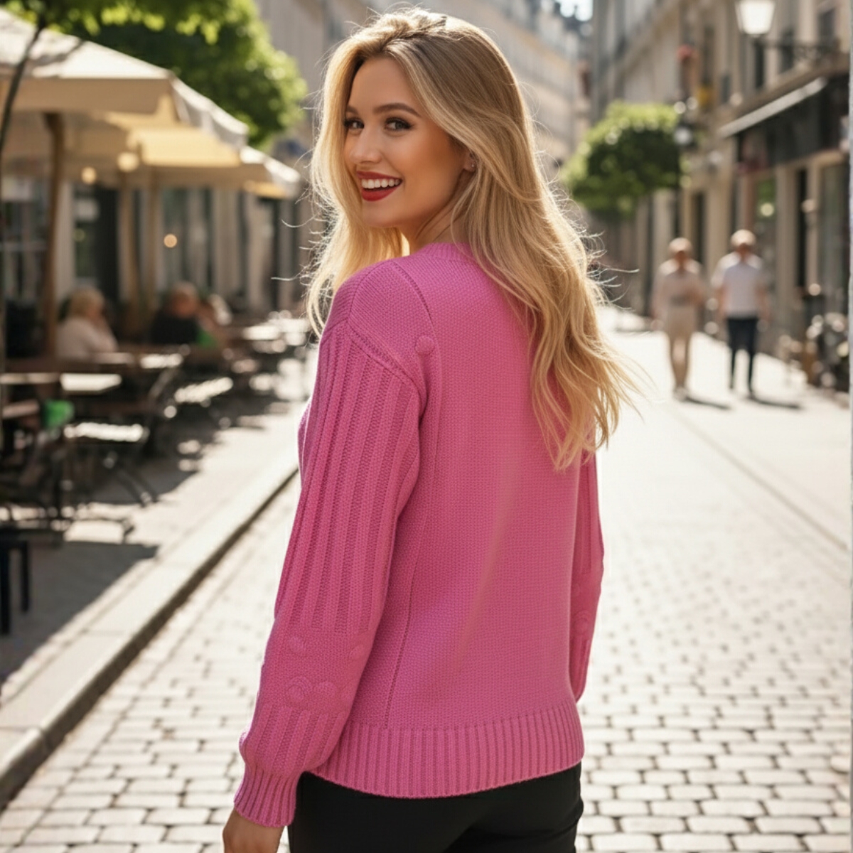 Blusa Tricot Trama Manga Fang — imagem 6