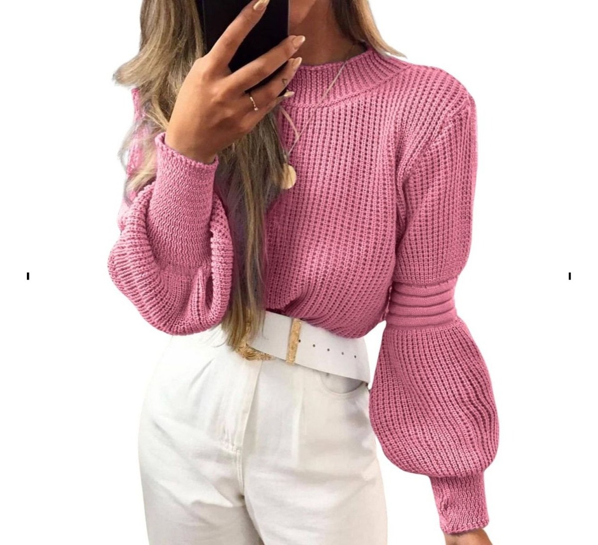 Blusa Tricot Manga Longa Bufante — imagem 12