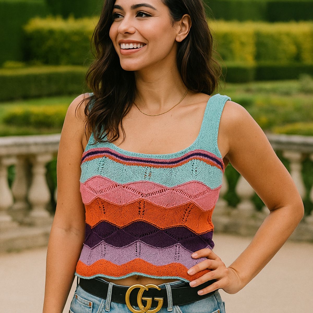 Cropped Tricot Decote Quadrado — imagem 2