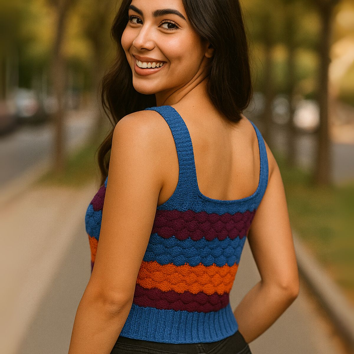 Cropped Tricot Regata Decote Quadrado — imagem 12