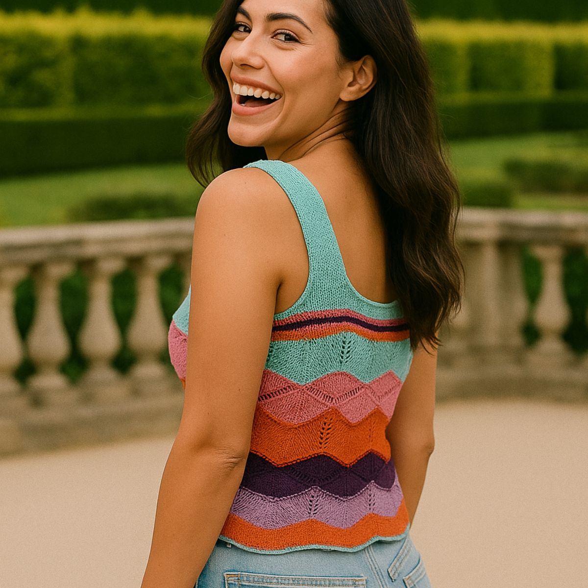 Cropped Tricot Decote Quadrado — imagem 8