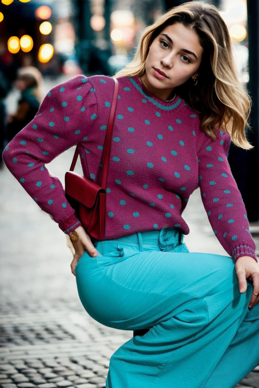 Blusa Tricot Bolas Manga Longa — imagem 4