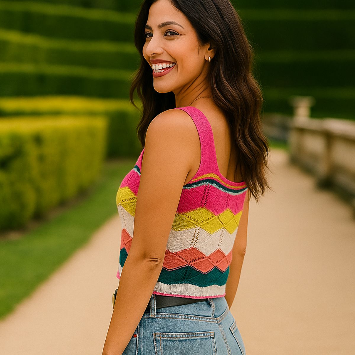 Cropped Tricot Decote Quadrado — imagem 9