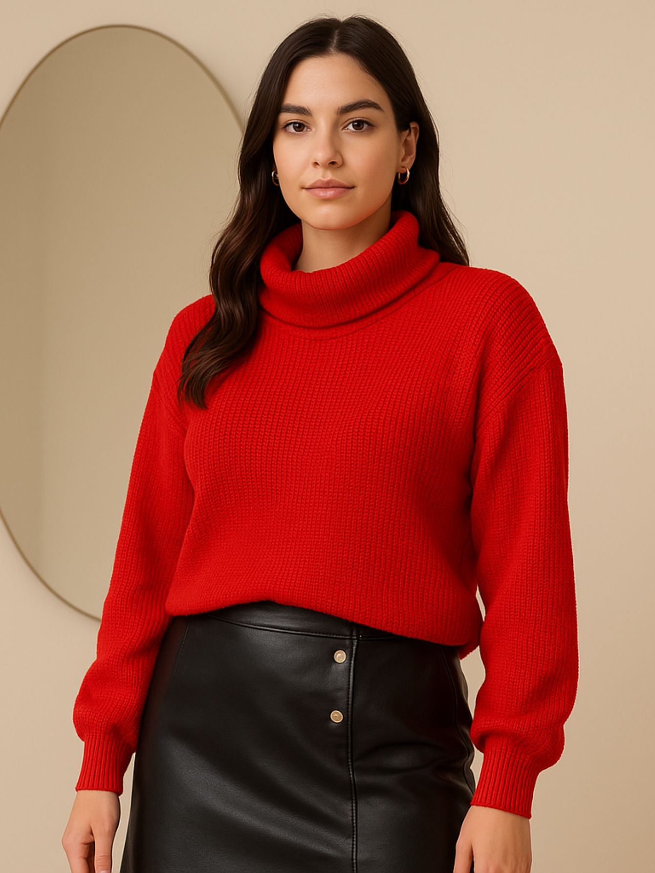 Blusa Tricot Gola Cacharrel Manga Longa Bufante