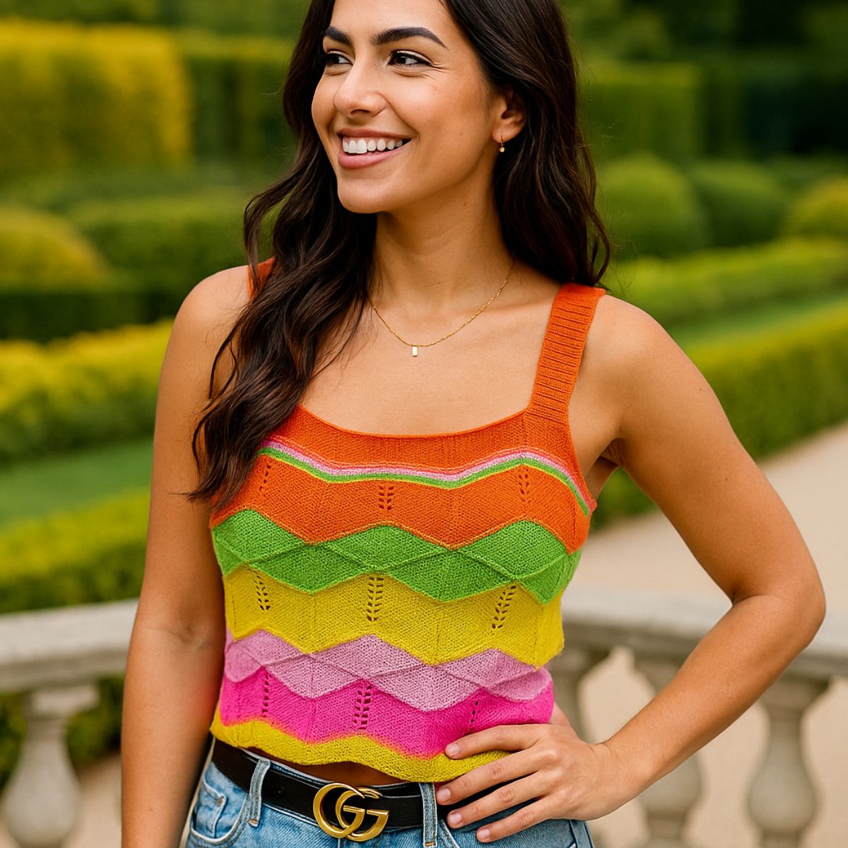Cropped Tricot Decote Quadrado — imagem 3