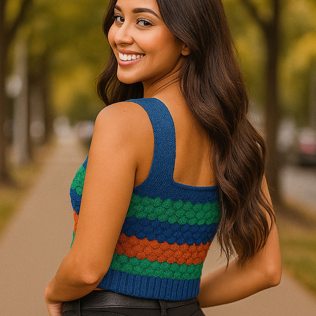 Cropped Tricot Regata Decote Quadrado — imagem 9