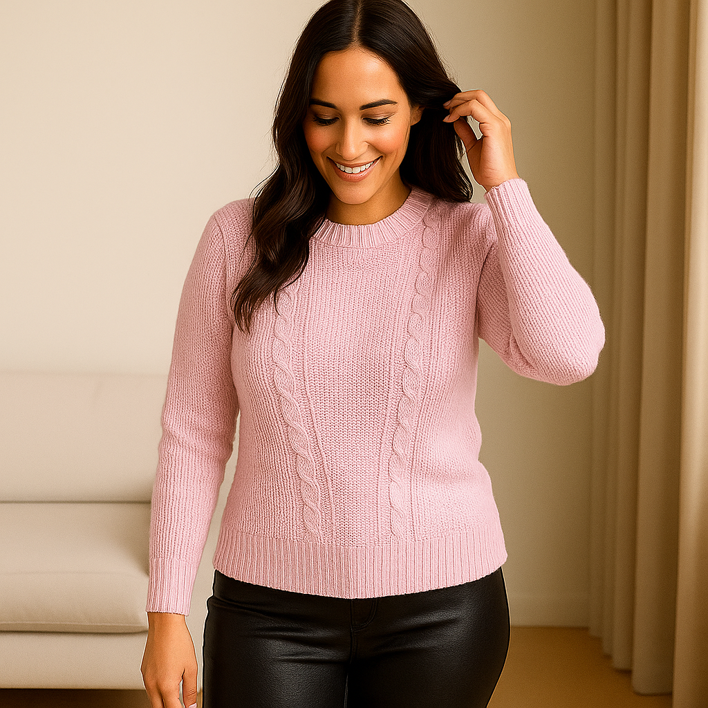 Blusa Tricot Manga Longa Tranças — imagem 2