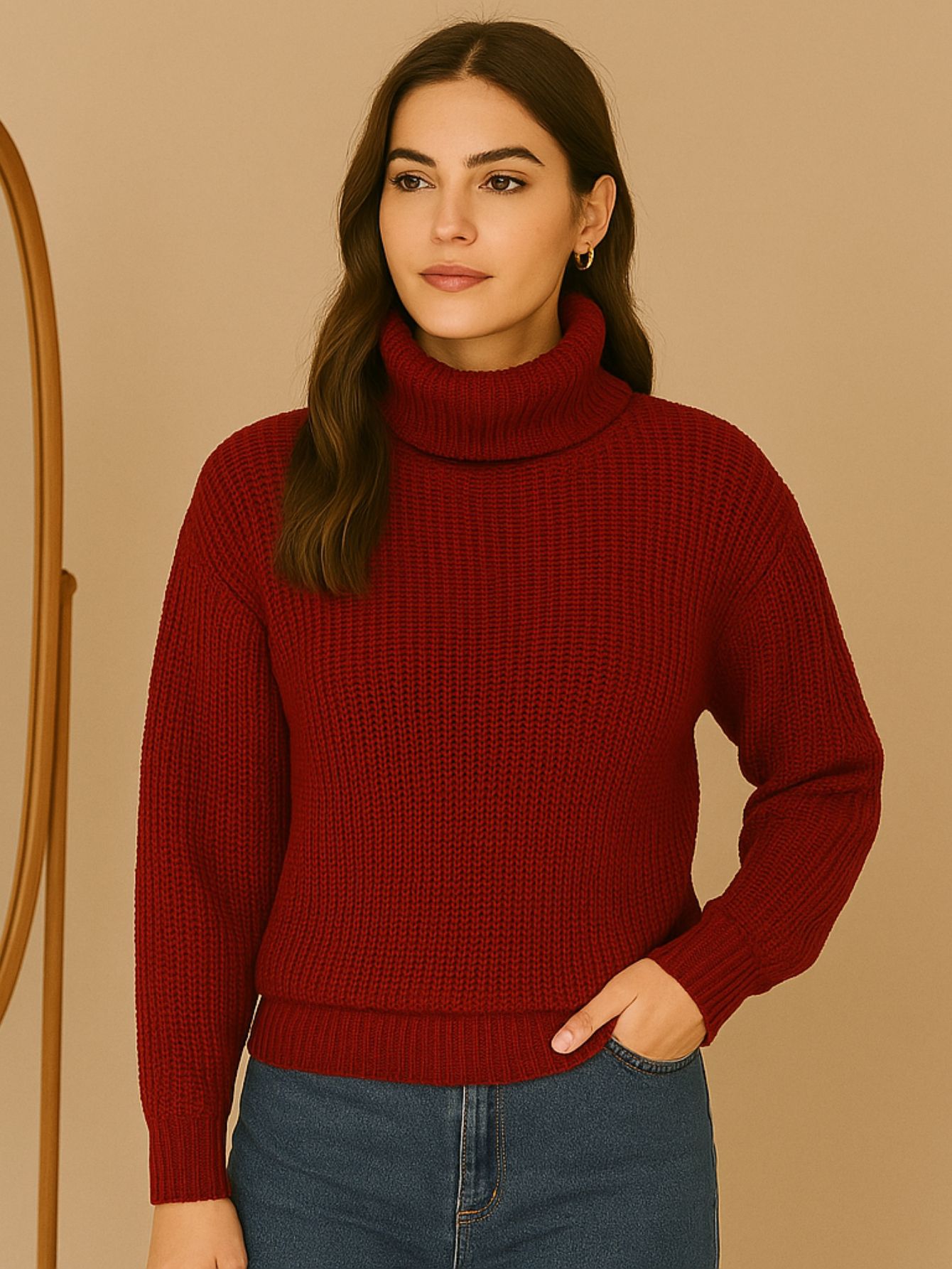 Blusa Tricot Gola Cacharrel Manga Longa Bufante — imagem 8