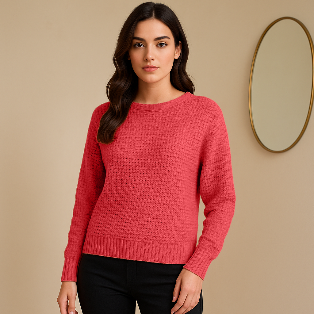 Blusa Tricot Manga Longa Ponto Perola — imagem 1