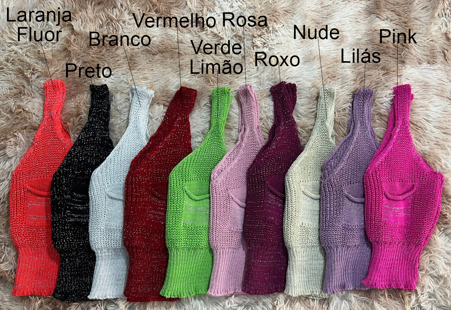 Cropped Tricot Lurex Bolso — imagem 1